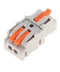 Lever Wire Connectors 10 Pack 1 In 2 Out Inline Splice Quick Connect For Electrical Wire 28 To 14 AWG 0.08 To 2.5 mm2 Heavy Duty 400V 32A