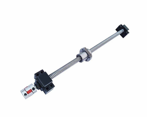 Beefy 50mm Diameter Ball Screw With Long Pitch High Lead SFE5050 RM5050 1240mm Length Includes Ball Screw Nut BK40 BF40 End Supports And Flexible Coupling For CNC Machines