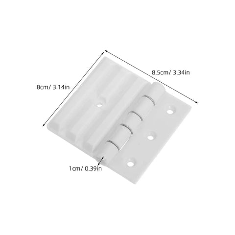 Shower Glass Door Hinge Replacement for Sauna and Steam Rooms with Black Gasket and Screws, dimensions displayed