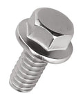 Heavy Duty Rust Resistant 304 Stainless Steel Flanged Hex Bolts With Integrated Flange 5/16 18 Thread 3/4 Length Grip Tight Fastener Pack Of 20 close-up view