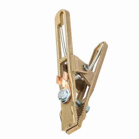 Top Tier Brass Welding Earth Clamp For 260A 300A 500A featuring brass construction, sturdy jaws, and high conductivity for heavy-duty use.