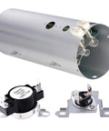Dryer Heating Element Kit With Thermostat And Thermal Limiter Replacement Parts For Frigidaire And Electrolux Dryers AP4456656 PS2367792 AP4368653 DIY Ready Bundle with cylinder element, thermostat, and limiter.