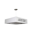 Fully Customizable Modern Square Drum Pendant Light With Adjustable Hanging Height And Matte Finish Cable Fresh Contemporary Ceiling Fixture For Dining Room Dead Simple Install hanging above with square white shade.