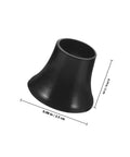Top Shelf Black Plastic Umbrella Tip Protector Caps For Long Handle Canes And Patio Parasols Slick Replacement Covers With Snug Fit No Fuss Setup Heavy Duty Polymer Guard For Everyday Outdoor Use, bell-shaped design, 0.98 in size.