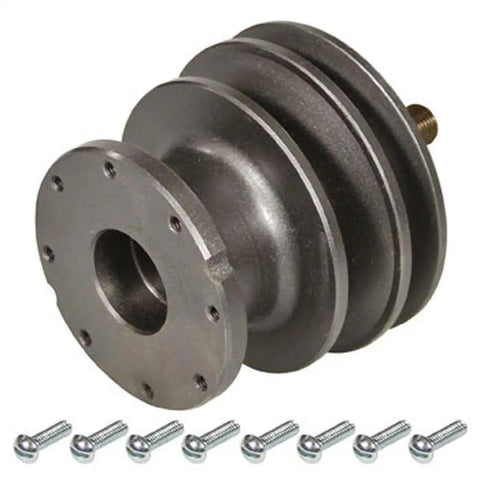 Fan Drive Pulley Assembly For IH Tractors Including 100 130 200 230 240 And Cub Cub Lo Boy Aftermarket Replacement Part That Meets Or Exceeds OEM Specs Easy Install Heavy Duty Durable Steel Construction shown with screws