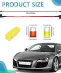TIPM Bypass Cable And Fuel Pump Relay Kit For Dodge Jeep Chrysler, 25cm cable with fuse clips shown in front of car