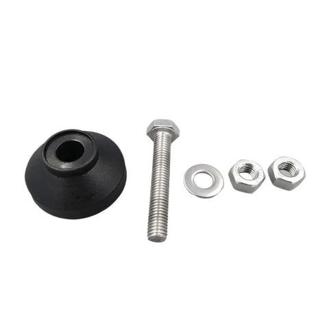Adjustable Furniture Leveling Feet With Swivel Base And M12 Thread Carbon Steel Nylon Build for stability with screw and nuts.