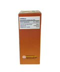 Side view of Pigeon Calcium D3 Liquid Supplement For Birds 60 ML Boost Egg Shell Strength And Bone Health ingredients list