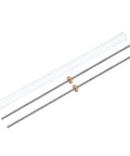 Two Pack 450mm TR5X1 Lead Screws With Brass Nut For 3D Printer Upgrade 1mm Pitch 1 Start 304 Stainless Steel Rods Silver
