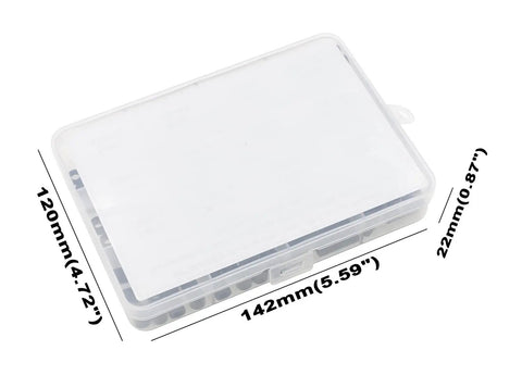 Clear box packaging for ABS Plastic Unthreaded Spacers Kit For M4 Screws With 7mm Outer Diameter And 4.2mm Inner Diameter Black Round Spacers