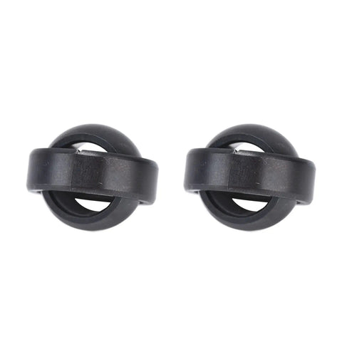 10 Pack GE12ES Spherical Bearings Built Tough For Heavy Lifting Hydraulic Cylinders With Wicked Smooth Radial Pivot close-up of two spherical bearings.