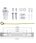 Components of 5.9 Inch White Ceiling Plate Light Kit with hardware rewind single hole canopy for pendant lighting or chandelier.