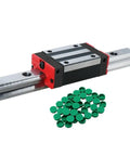 HGR20 Linear Guide Rail Paired With HGW20CC Block Carriage Heavy Duty Metal Slider Kit For CNC Milling Machine, rail and carriage detail.