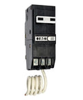 Rock Solid 60 Amp 2 Pole GFCI Circuit Breaker Built Tough For Level 2 EV Charging Large Hot Tubs And Backyard Swim Spas With 10 KAIC Safety Shield, front view.
