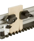 Pro Grade Half Blind Dovetail Jig For Router Table heavy duty woodworking fixture with adjustable guides for 1/2 to 3/4 inch stock.