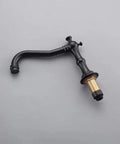 Five Hole Roman Tub Faucet With Hand Shower And Triple Cross Handles In Antique Black for classic bathroom spout detail