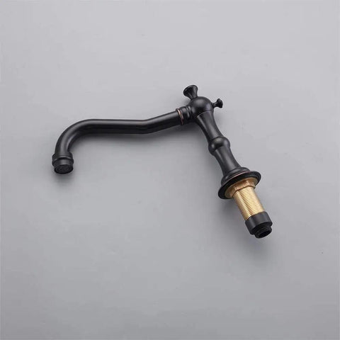 Five Hole Roman Tub Faucet With Hand Shower And Triple Cross Handles In Antique Black for classic bathroom spout detail