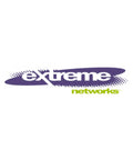 Extreme Networks logo design featuring purple and green text, representing the company in networking solutions.