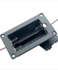 Top Tier Dual 18650 Battery Holder For 7.4V 2 Cell Power Packs Black chassis mount case with flush design and wiring.