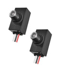 2 Pack Auto On Off Outdoor Dusk to Dawn Photocell Sensor For Post Lights Flood Lamps And LED Fixtures Waterproof 100 to 277V