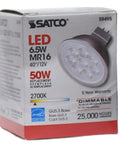 Box of Hot 6.5W LED MR16 Bulbs Pack Of 12, 2700K Warm White, 500 Lumen Output, 40 Degree Beam, GU5.3 Bi-Pin Base, 12V AC DC.