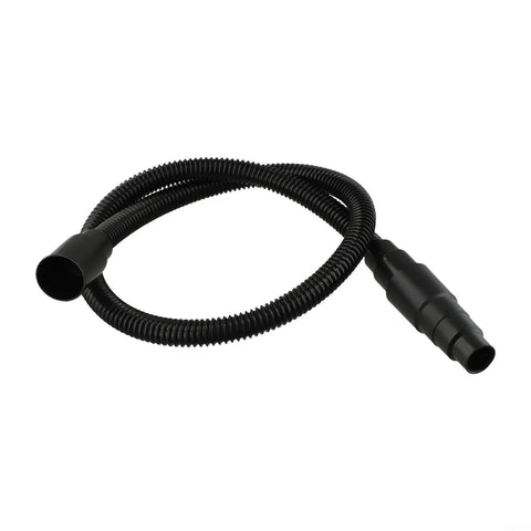 Professional 1M Flexible Dust Collection Hose And Adapter Kit For Karcher Vacuum, flexible black hose with adapters for tool connection.