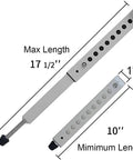 AC Window Security Lock Bar for Sliding Windows, sturdy adjustable steel barrier extends from 10 to 17.5 inches, shown uninstalled
