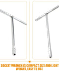 A Real Deal T Handle Socket Wrench Kit With Deep Socket Bore, showcasing a compact and lightweight design for easy use.