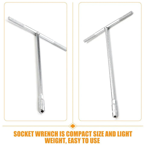 A Real Deal T Handle Socket Wrench Kit With Deep Socket Bore, showcasing a compact and lightweight design for easy use.