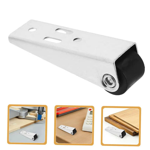 Heavy Duty Premium Barn Door Bottom Support Wheels With Quiet Precision Bearing Casters Designed For No Sweat Smooth Gliding High Wear Resistance 4 Pack Hardware Set close-up of roller