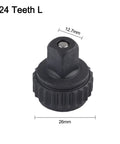 24 Teeth Ratchet Socket head, 12.7mm diameter, part of the 24 Teeth Ratchet Socket Wrench Repair Kit For One Quarter Inch, Three