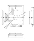 Technical diagram of Pro Grade Manual Rotation Stage 0.01mm Precision 360 Degree Rotating Sliding Stage 160mm×30mm dimensions