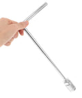 Hand holding High Carbon Steel T Handle Socket Wrench With Hex Grip For Zero Play And Max Torque for auto repairs.