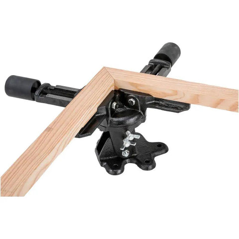 4 Inch Miter Vise For Picture Framing 90 Degree Clamp With 360 Degree Swivel 3 Point Leveling Beefy Cast Iron Benchtop Mount Large Rubber Grip Handles
