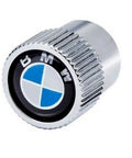BMW OEM Tire Valve Stem Caps 36-11-0-421-544 Genuine Part Replacement, silver cap with BMW logo for BMW rides and SUVs, rustproof