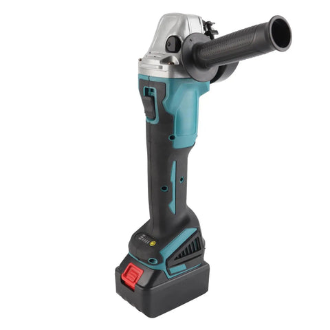 Pro Level Brushless Angle Polisher With Comfort Grip Handle And Quick Charge Battery for precise metal and wood refinishing.