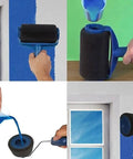 Score A Pro Finish On Walls With This 8 Piece Multifunctional Paint Roller Corner Brush Kit Featuring A Grippy Handle Tool for edge work.