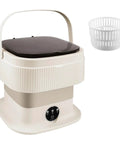 Slick And Dependable Portable Washing Machine With 11L Capacity, compact design with removable spin basket for ease of use.