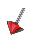 1/4 Inch Shank V Groove Router Bit With Double Carbide Edges for clean 90 degree chamfers and engraving on wood acrylic MDF PVC.