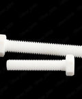 Heavy Duty PTFE Plastic Hex Cap Bolts M14 X 2.0 Pitch By 40Mm Long Pack Of 10 showing two white hex bolts.