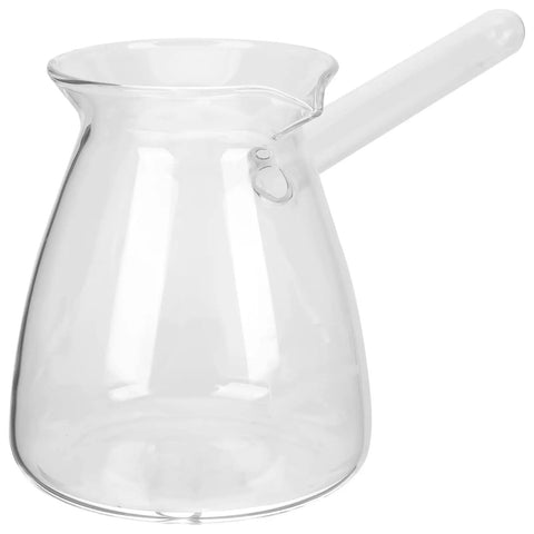450ml Borosilicate Glass Turkish Coffee Pot Stovetop Tea Maker With Handle Milk Warmer For Hot Chocolate Butter Melting