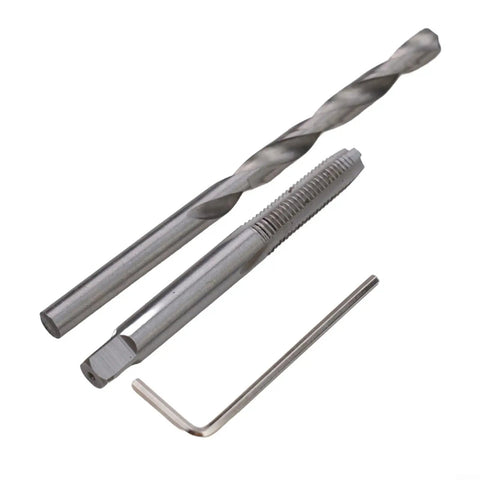 Essential M6x1.0 Thread Repair Kit With 30 Stainless Steel Inserts To Fix Stripped Engine Threads Fast And Save Money Without Breaking The Bank On New Parts. M6 tap, drill bit, and hex key