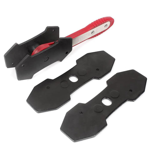 BARTOO brake caliper piston spreader tool with red handle and two steel plates