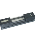 Snap Ready Precision Spirit Level Built Tough For Shop Floors With Grounded Base Surface And Fast Reset Liquid Vials Delivers Dead Nuts Accurate Layouts Daily, showing a black level with fast reset vials.