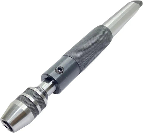 Precision Lathe Tailstock Tap And Die Holder Set With MT3 Sliding Floating Design For Perfect Threading, Holds 13/16 Inch, 1 Inch And 1-1/2 Inch Button Dies In 8 Piece Kit Made Right For Heavy Duty Work. MT3 steel lathe tailstock tap and die holder