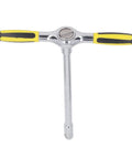 Go-To T Handle Ratchet Wrench And Quick Release Socket Kit With Built In Magnet And Comfort Grip for auto repair, chrome finish.