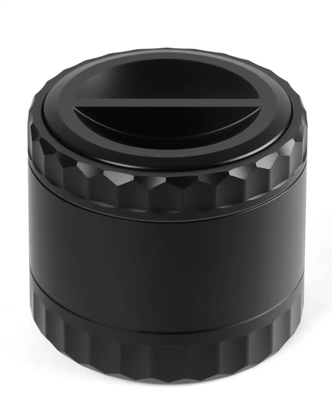 2.5 Inch Aluminum Herb Grinder With Top Storage And Large Bottom Chamber 3 Piece 4 Part Spice Grinder With Anti Jam Teeth For Smooth Grinding