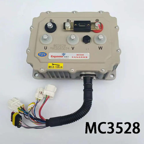 Heavy Duty EV Car Controller For 48V 60V 72V AC Motor Drives Universal Fit With MC3526 MC3527 MC3528 Series viewed from the top.