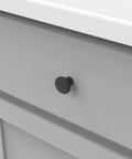 Round Matte Black Kitchen Cabinet Knobs 10 Pack Durable Drawer And Dresser Knobs for cabinets and bathroom drawers installed