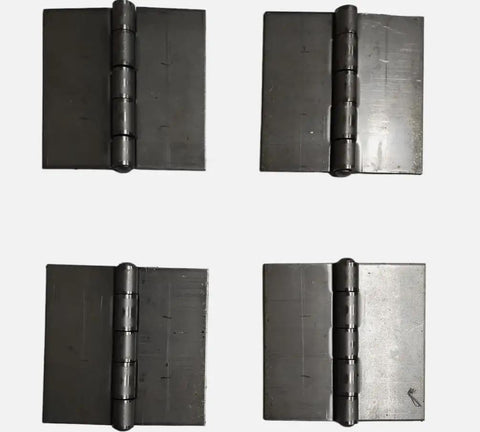 Top Tier Slide Latch Barrel Bolt Heavy Duty Steel Latch For Metal Gates Doors And Fences Rock Solid Build With Smooth Slide Action To Secure Your Setup Effortlessly in a close-up view of metal hinges.